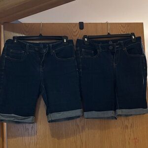 SO, juniors Bermuda jean shorts, 9 dark blue